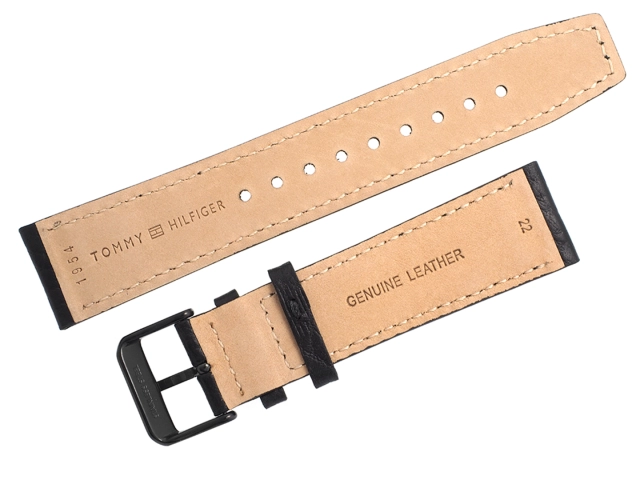 Pasek Tommy Hilfiger 1791241 Czarna Skóra z Fakturą.